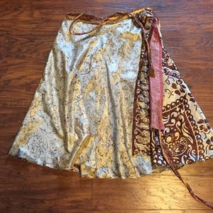 Reversible adjustable silk skirt!