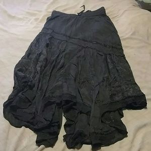 Flowy black Bohemian skirt
