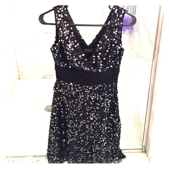 BCBG black sequence dress