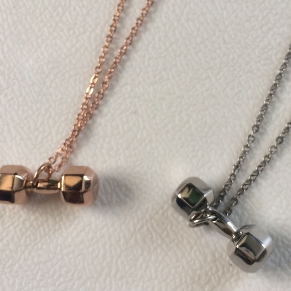 Stainless Steel dumbbell necklace. - Picture 2 of 3