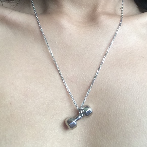 Stainless Steel dumbbell necklace. - Picture 3 of 3