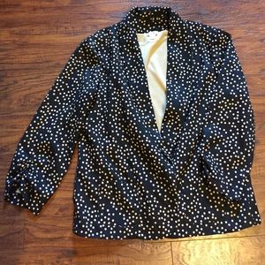 Black and Tan polka dot blazer!