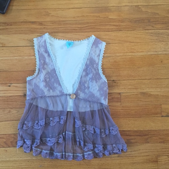 Purple Lace Vest