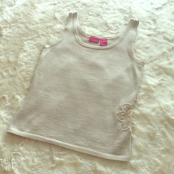 Thalia Sodi Tops - Cream Sweater tank top