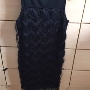 Rachel Roy fun black fringe dress