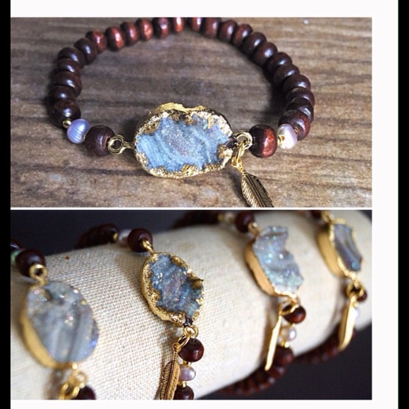 CLEARANCE! Function & Fringe Druzy Bracelet - Picture 2 of 4