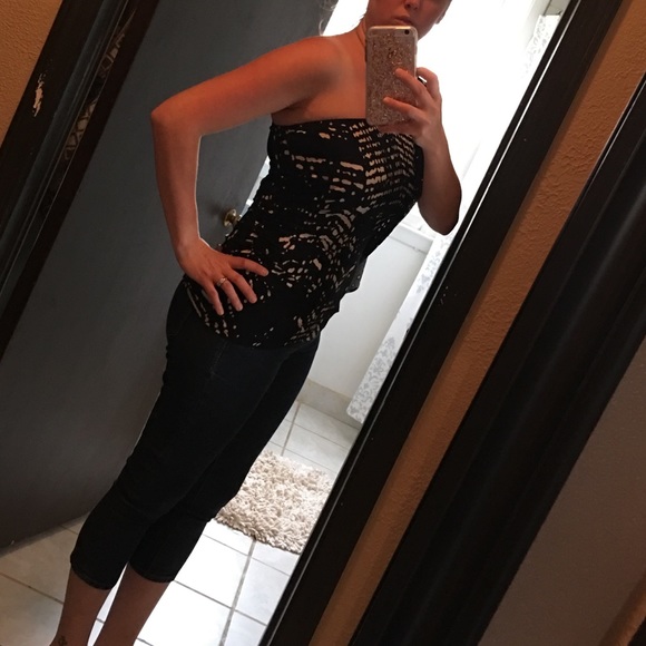 Express one shoulder dress top. Form fitting.