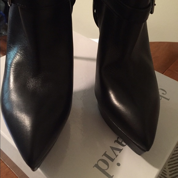 Saint Laurent Leather Platform Booties - Picture 2 of 4