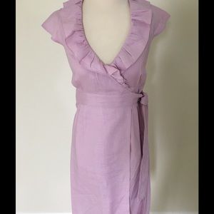 J. Crew Portico Ruffle Wrap Dress, O Petite