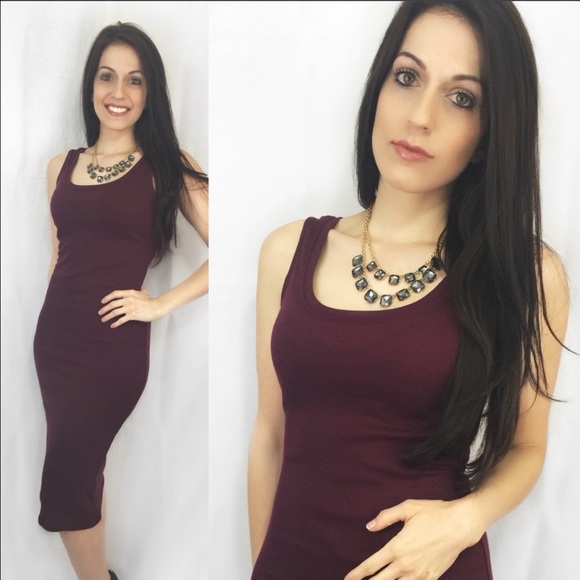 ValMarie Boutique Dresses - LAST ONE! Size L- Burgundy Lightweight Midi Dress ValMarie Boutique Dresses - LAST ONE! Size L- Burgundy Lightweight Midi Dress