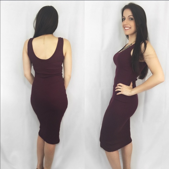 ValMarie Boutique Dresses - LAST ONE! Size L- Burgundy Lightweight Midi Dress ValMarie Boutique Dresses - LAST ONE! Size L- Burgundy Lightweight Midi Dress