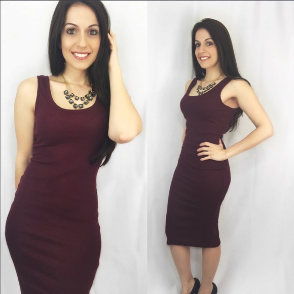 ValMarie Boutique Dresses - LAST ONE! Size L- Burgundy Lightweight Midi Dress ValMarie Boutique Dresses - LAST ONE! Size L- Burgundy Lightweight Midi Dress