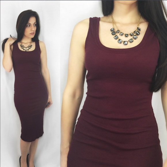 ValMarie Boutique Dresses - LAST ONE! Size L- Burgundy Lightweight Midi Dress ValMarie Boutique Dresses - LAST ONE! Size L- Burgundy Lightweight Midi Dress