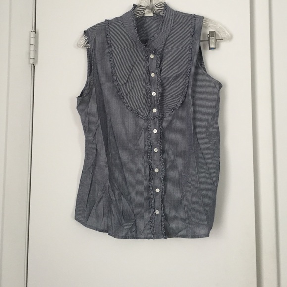 J Crew Pinstripe Top
