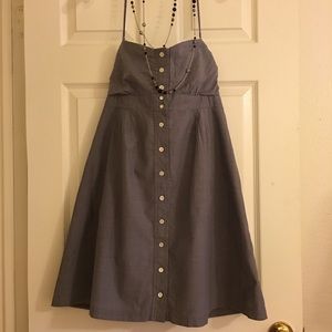 Grey, cotton, button up dress.
