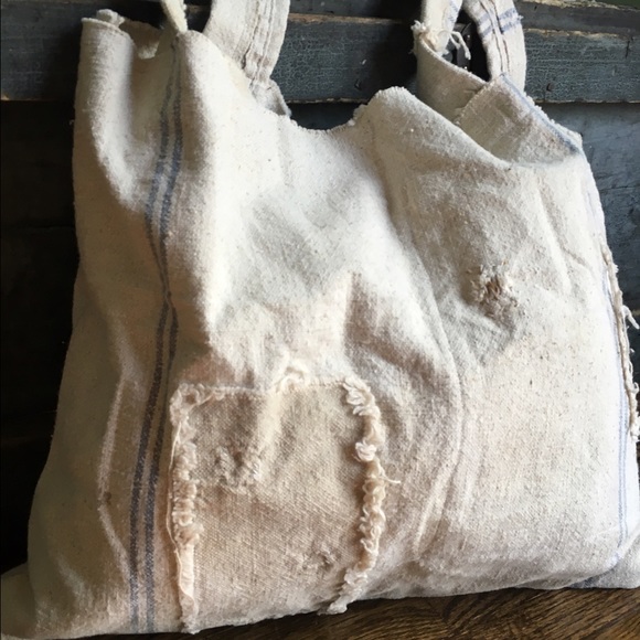 🚫🚫SOLD Vintage feedsack tote bag handmade - Picture 2 of 4