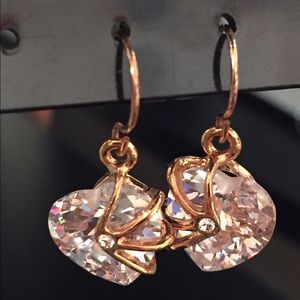 New Rose gold heart shaped earrings