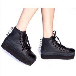 YRU Spiked Platform Hi-tops