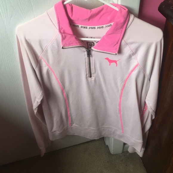 Pink yoga 3 quarter zip