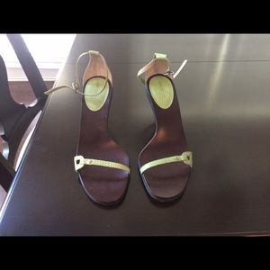 Green lizard sandals
