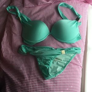 Victoria secret mint green bathing suit set