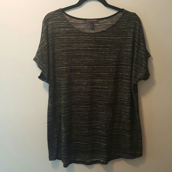 Mango Violeta M 14 knit short sleeve spacedye