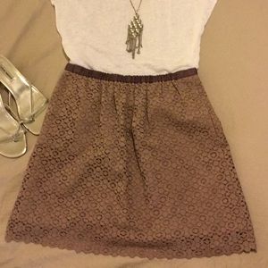 Above the knee, lace skirt from J. Crew.com.