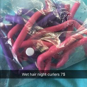 Wet hair night curlers