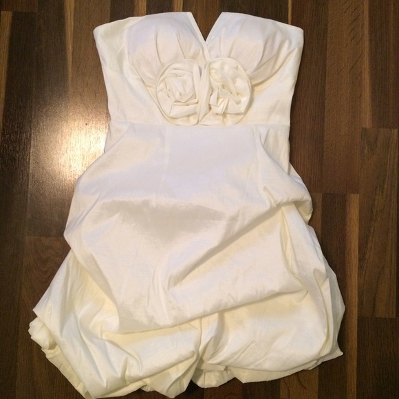 White A'gaci Flare Dress