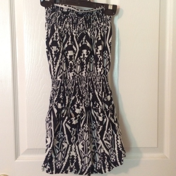Black and white Aztec romper