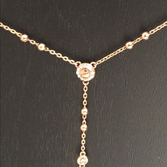 LUXE UPTOWN Y NECKLACE- ROSE GOLD- NEW