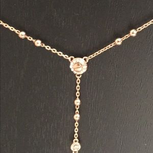 LUXE UPTOWN Y NECKLACE- ROSE GOLD- NEW