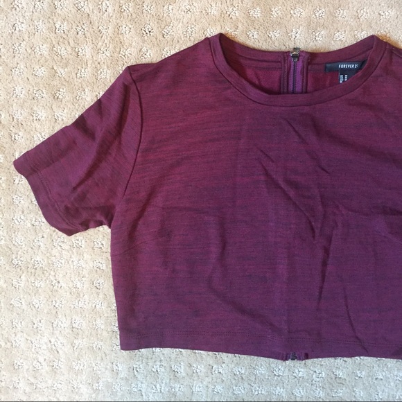 Forever 21 Tops - NWT burgundy cropped top