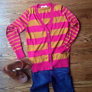 FLAS SALE Loft Striped Cardigan size S