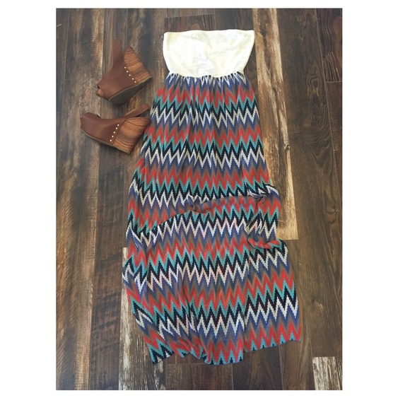 Chevron Maxi Dress
