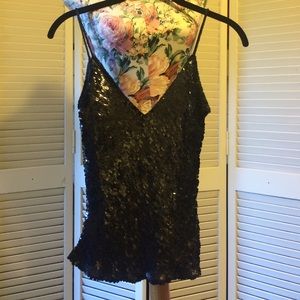 ✨black sequin tank✨