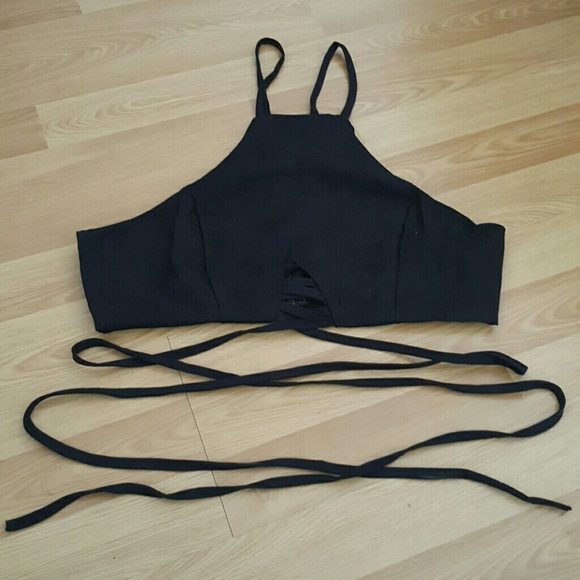 Faux Suede Crop Top - Picture 3 of 4