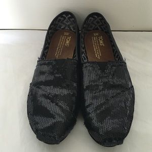 TOMS black sequin classics