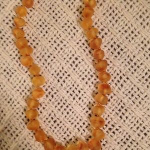 Raw unpolished amber necklace