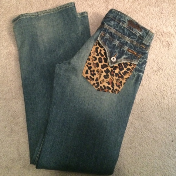 Miss me jeans with leopard pocket