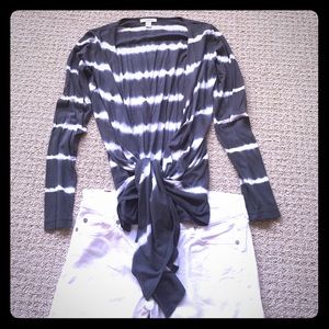 Boston Proper Tie Dye Waterfall Cardigan Top