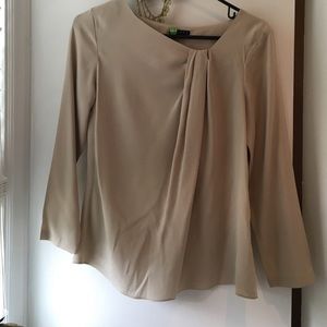Cream theory silk blouse