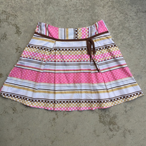 Dotty Stripe Mini Skirt - Picture 1 of 4