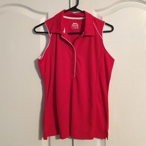 Slazenger red collared tank Nwt