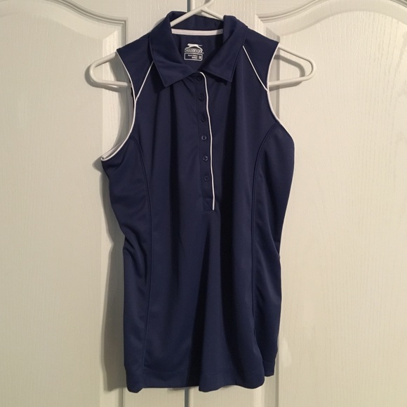 Slazenger navy collared tank Nwt