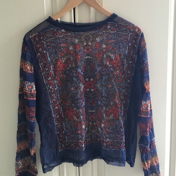 Blue patterned shirt
