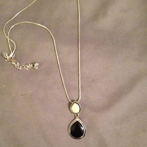Onyx and cream necklace