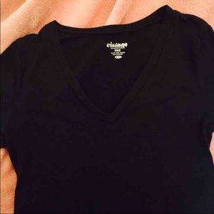 Basic Black V-Neck Tee