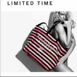 VICTORIA'S SECRET Signature Stripe Weekender