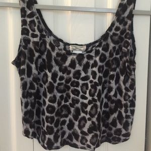 Cheetah print cropped tank